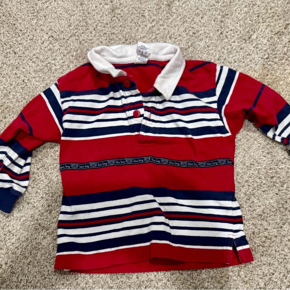 Striped Red and Blue Kids Shirt